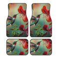 thumbnail image 1 of Vsdgher Hummingbird Floral Paradise Car Foot Mat Set of 4 Pieces Universal Floor Liner Car Accessories Fits Most Cars, Trucks, Vans, sedans, SUV, 1 of 7