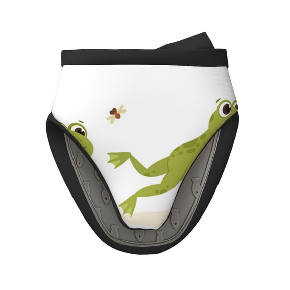 Vsdgher Hunting Frog Non-Slip Mini Oven Mitt Set, Short Oven Mitts for Baking Grilling Barbecue Microwave, 5.9"x5.9"in