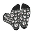 thumbnail image 1 of Vsdgher Husky Unisex Crew Socks Lightweight Breathable Ventilation Ankle Socks, Mid-calf socks for Daily, 1 of 7