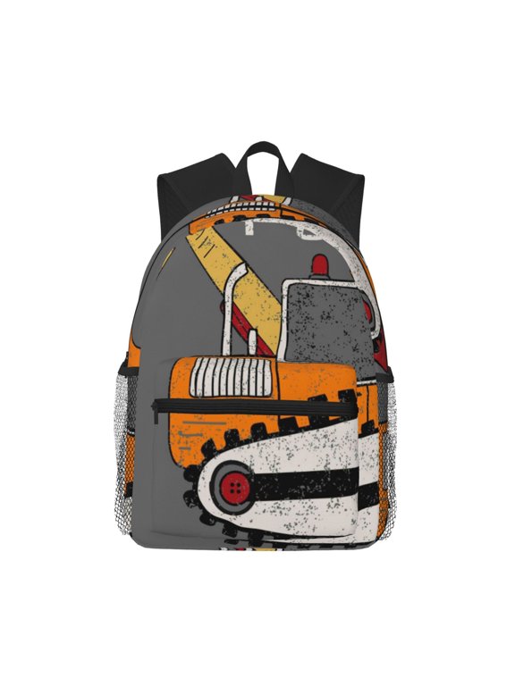 I Like Big Digger Print Unisex Large Capacity Bookbag Schoolbag Casual Daypack for High School/College/Teens/Travel/Work