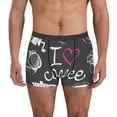 thumbnail image 1 of Vsdgher I Love Coffee Pattern Men's Boxer Brief Underwear,Soft Funny Underwear for Men-X-Large, 1 of 5