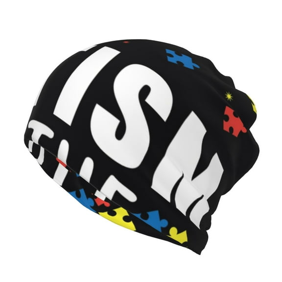 Vsdgher I Love With Autism To The Moon And Back Slouchy Beanie Hat for Men/Women, Skull Cap Chemo Cap Night Sleeping Cap