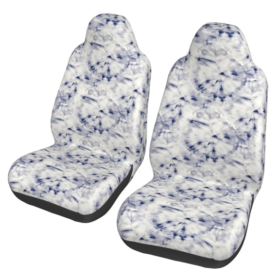 Vsdgher Indigo Tie Dye Automotive Seat Covers for Cars Trucks and SUVs  Car Seat Covers for Truck Seat Protectors Set of 2