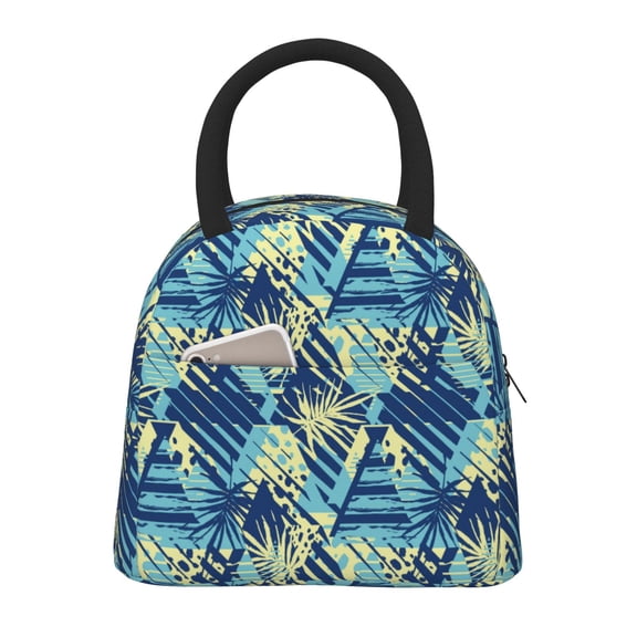 Vsdgher Insulated Lunch Bag Simple Bento Cooler Bag Lunch Tote Bag , Suitable for picnics, school, work (Hawaiian Style Print )