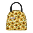 thumbnail image 1 of Vsdgher Insulated Lunch Bag Simple Bento Cooler Bag Lunch Tote Bag , Suitable for picnics, school, work (Sunflowers Print ), 1 of 5