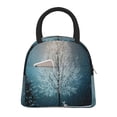 thumbnail image 1 of Vsdgher Insulated Lunch Bag Simple Bento Cooler Bag Lunch Tote Bag , Suitable for picnics, school, work (Winter Rabbit Print ), 1 of 5
