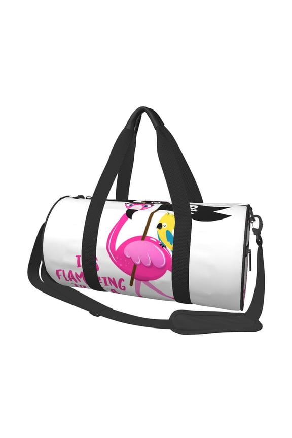 It'S Flamazing To Be A Pirate 45L Foldable Duffel Bag, Sports Gym Bag,Overnight Bag, Portable Weekender Bag for Airplanes
