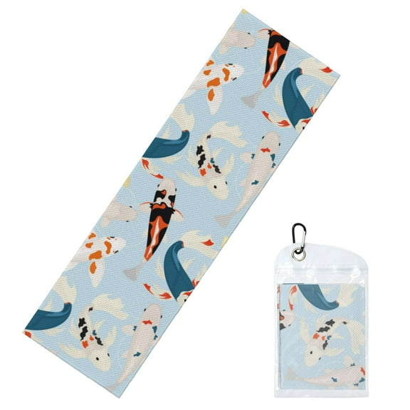 Vsdgher Japanese Carps Cooling Towel (40"x12"), Soft Breathable Chilly Towel, Ice Towel, Microfiber Towel for Sport, Workout & More Activities