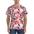 thumbnail image 1 of Vsdgher Japanese Cherry Blossoms Print Men's Dry Fit Mesh Athletic Shirts Moisture Wicking Tennis T-Shirt Tops, 1 of 1