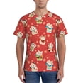 thumbnail image 1 of Vsdgher Japanese Maneki Cats Print Men's Dry Fit Mesh Athletic Shirts Moisture Wicking Tennis T-Shirt Tops, 1 of 9