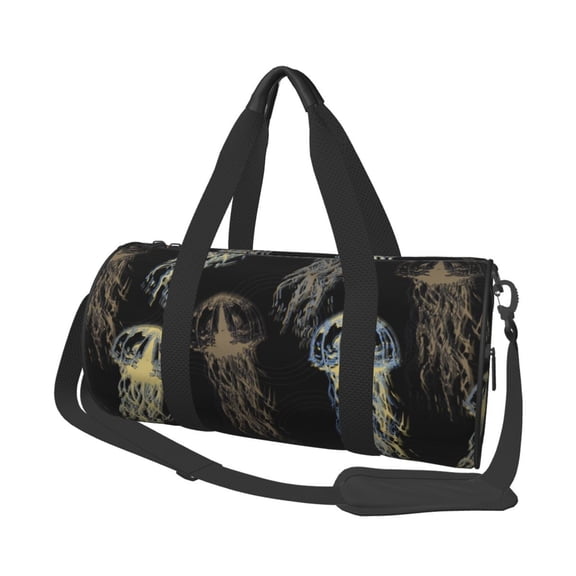 Vsdgher Jellyfish 45L Foldable Duffel Bag, Sports Gym Bag,Overnight Bag, Portable Weekender Bag for Airplanes