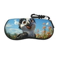 thumbnail image 1 of Vsdgher Joyful Animated Bird Sunglasses Soft Case Neoprene Zipper Eyeglass Case, Zipper Portable Spectacle Cases for Men Women, 1 of 6
