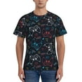 thumbnail image 1 of Vsdgher Joystick Gamepad Print Men's Dry Fit Mesh Athletic Shirts Moisture Wicking Tennis T-Shirt Tops, 1 of 9