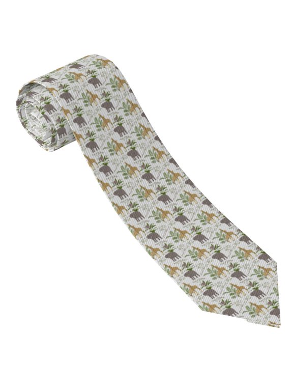 Jungle Animal Print Ties for Men 4.7" Formal Necktie Wedding Accessory Men's Business Ties for Wedding Bussiness Work