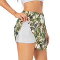 thumbnail image 1 of Vsdgher Jungle Animals Print Women's Running Double Layer Shorts High Waisted with Pockets Elastic Yoga Workout Athletic Gym Sports, 1 of 8