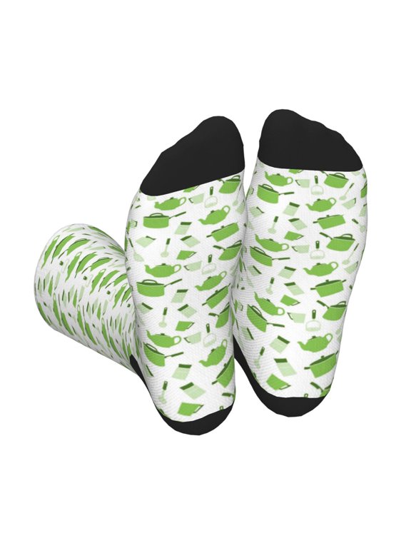 Kitchen Utensiles Cooking Pots Unisex Crew Socks Lightweight Breathable Ventilation Ankle Socks, Mid-calf socks for Daily