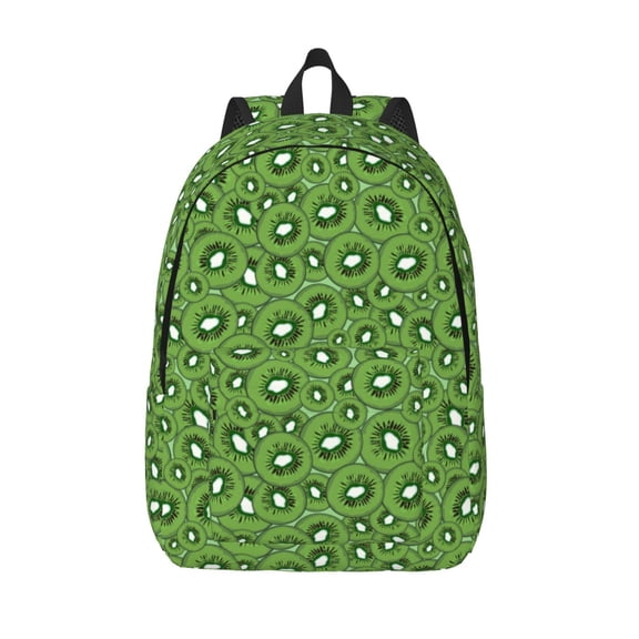 Vsdgher Kiwi Fruit Print Canvas Backpack Travel Rucksack Unisex Knapsack 15.7/17.7Inch Laptop Backpack for Work,College -Medium