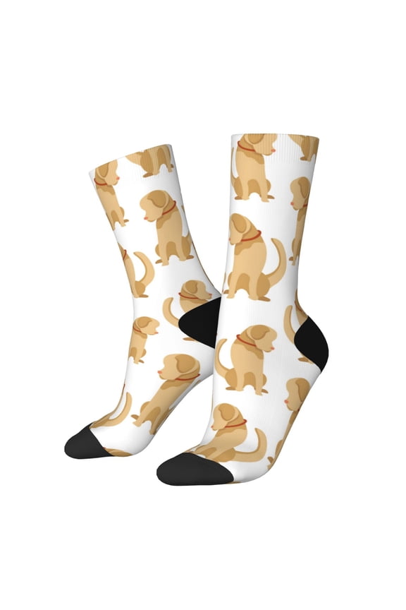 Labrador Retriever Dog Crew Socks for Men & Women, Breathable Casual Athletic Ankle Socks