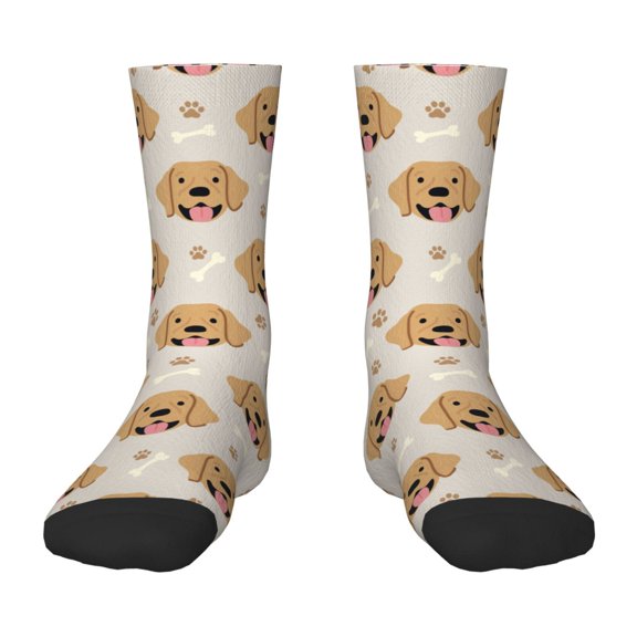 Vsdgher Labrador Retriever Dog Pattern Kids Socks Boys Girl Crew Athletic Half Sport Running Breathable Socks Lightweight Stretch Crew Socks