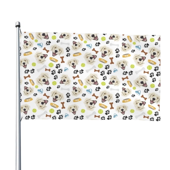 Vsdgher Labrador Retriever Dog Print Outdoor Decorative Flag 4x6ft, Suitable for outdoor decoration, can be hung indoors, on outdoor lawns, balconies, parties