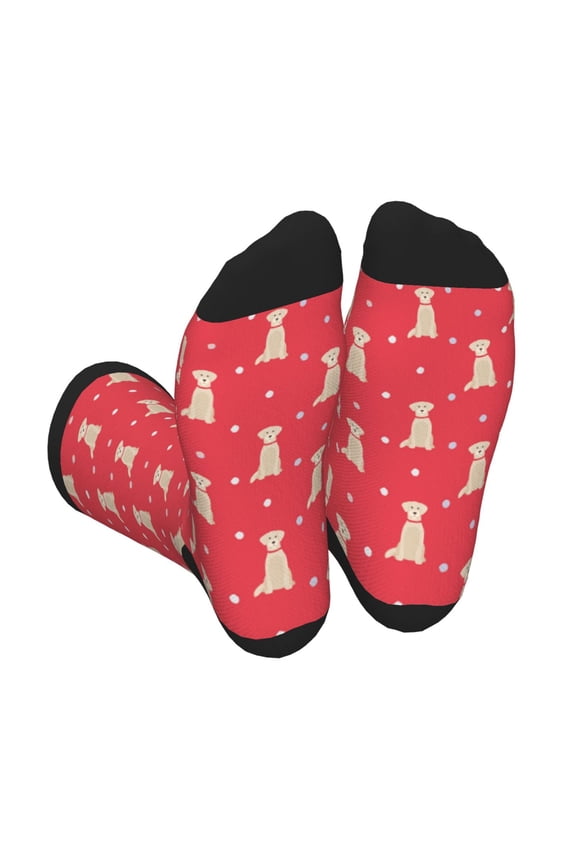 Labrador Retriever Dog Unisex Crew Socks Lightweight Breathable Ventilation Ankle Socks, Mid-calf socks for Daily