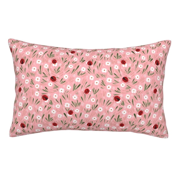 Vsdgher Ladybug And Flowers Pillow Cases, Pillow Covers - suit sofa or office-14"x20"
