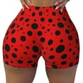 thumbnail image 1 of Vsdgher Ladybug Pattern print Workout Shorts for Women Seamless Soft Smooth Gym Yoga Scrunch Active Exercise Fitness Shorts, 1 of 8