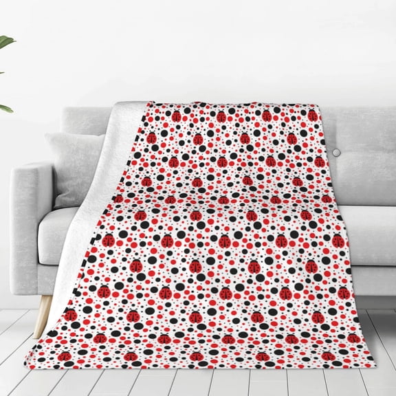 Vsdgher Ladybugs 2 Ultra-Soft Micro flannel Blanket Throw Blankets for Couch Sofa, Bed (4 sizes)-40"x30"