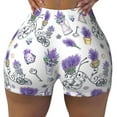 thumbnail image 1 of Vsdgher Lavender Bicycle print Workout Shorts for Women Seamless Soft Smooth Gym Yoga Scrunch Active Exercise Fitness Shorts, 1 of 8