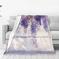 thumbnail image 1 of Vsdgher Lavender Blooms Window Ultra-Soft Micro flannel Blanket Throw Blankets for Couch Sofa, Bed (4 sizes)-80"x60", 1 of 7
