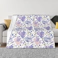 thumbnail image 1 of Vsdgher Lavender Flowers Pattern Fleece Throw Blanket, Horizontal Fleece Bedding Home Decor for Couch & Bed All Season Use -50"x40", 1 of 7