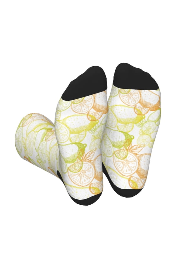 Lemon Potatoes Unisex Crew Socks Lightweight Breathable Ventilation Ankle Socks, Mid-calf socks for Daily