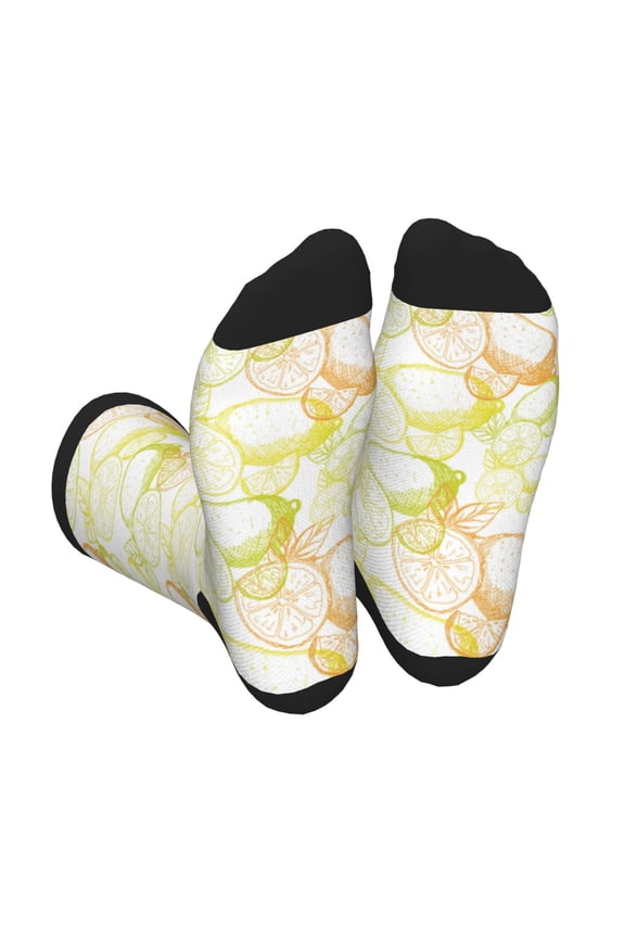 Lemon Potatoes Unisex Crew Socks Lightweight Breathable Ventilation Ankle Socks, Mid-calf socks for Daily
