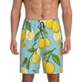 thumbnail image 1 of Vsdgher Lemon Print Men's Pajama Shorts Lounge Bottoms Sleep Shorts Elastic Waist Lightweight PJ Shorts with Pockets-Medium, 1 of 6