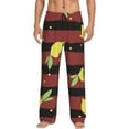 thumbnail image 1 of Vsdgher Lemon Print Mens Pajama Pants Sleep & Lounge Pants, PJ Bottoms With elastic waistb and Pockets, 1 of 5