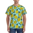 thumbnail image 1 of Vsdgher Lemon1 Print Men's Dry Fit Mesh Athletic Shirts Moisture Wicking Tennis T-Shirt Tops, 1 of 9