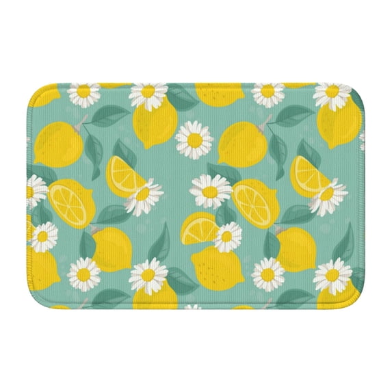 Vsdgher Lemons Chamomile Flowers And Leaves Hem Mat 40x60 - Multipurpose Doormat for Indoor & Outdoor Use - Welcome Your Guests with our Entrance Mat