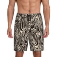 thumbnail image 1 of Vsdgher Leopard And Zebra1 Print Men's Pajama Shorts Lounge Bottoms Sleep Shorts Elastic Waist Lightweight PJ Shorts with Pockets-3X-Large, 1 of 6