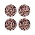 thumbnail image 1 of Vsdgher Leopard Leather Coasters for Drinks, Durable Drink Coasters 4 Set for Tabletop Protection, Luxurious Home Décor and Housewarming Gift ( {designName})Round Shape, 1 of 6