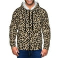 thumbnail image 1 of Vsdgher Leopard Print-1 Mens Hoodies Zip Hoodie, Hoodies for Men, Zip-up Hooded Sweatshirt-Small, 1 of 5
