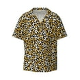 thumbnail image 1 of Vsdgher Leopard Print Men's Wrinkle Free Untucked Cuban Shirt Business Casual Button Down Shirts Short Sleeve Shirt, 1 of 7