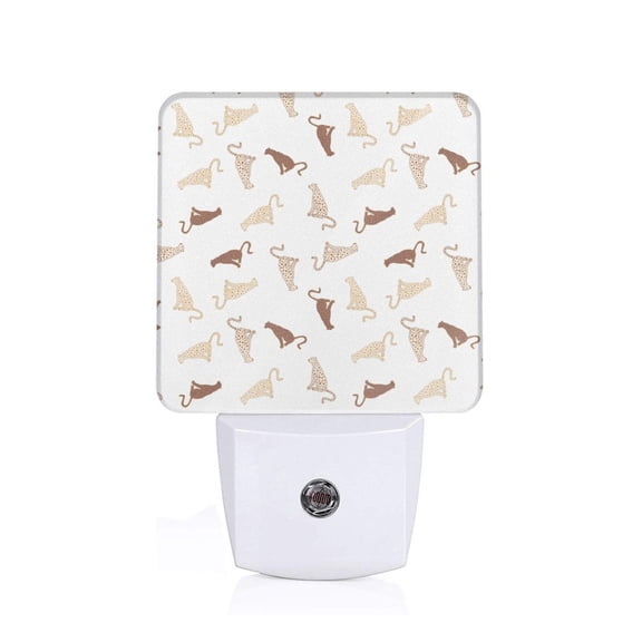 Vsdgher Leopard Print Print Night Lights Plug into Wall, Dusk to Dawn Sensor Warm White Led Night Light 0.5W, Nightlight suit for Adults, Bedroom, Bathroom, Hallway, Kitchen