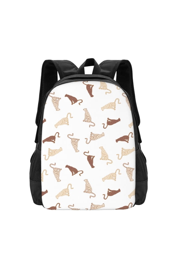 Leopard Print Print Backpack for Women Men School Bookbag with Laptop Compartment for College Work Travel, Simple Fashion Casual Daypack, Fit 15" Laptop
