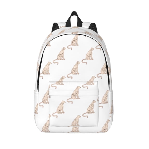 Vsdgher Leopard Print Print Canvas Backpack Travel Rucksack Unisex Knapsack 15.7/17.7Inch Laptop Backpack for Work,College -Small