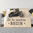 thumbnail image 1 of Vsdgher Let The Adventure Begin Pattern Fleece Throw Blanket, Horizontal Fleece Bedding Home Decor for Couch & Bed All Season Use -60"x50", 1 of 7