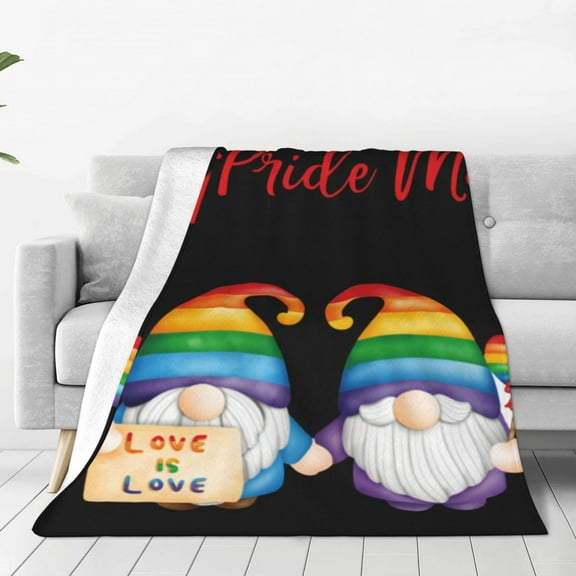 Vsdgher Lgbt Gnome Ultra-Soft Micro flannel Blanket Throw Blankets for Couch Sofa, Bed (4 sizes)-40"x30"