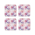thumbnail image 1 of Vsdgher Lilies Flowers Leather Coasters for Drinks, Durable Drink Coasters 4 Set for Tabletop Protection, Luxurious Home Décor and Housewarming Gift ( {designName})Square, 1 of 6