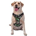 thumbnail image 1 of Vsdgher Lilies Flowers Pattern Dog Harness,No Pull Pet Harness with Soft Padded Handle,Adjustable Reflective Vest with 2 Buckles,4 Slide Buckles,S-XL Medium, 1 of 5