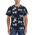 thumbnail image 1 of Vsdgher Lilies Flowers Print Men's Dry Fit Mesh Athletic Shirts Moisture Wicking Tennis T-Shirt Tops, 1 of 9