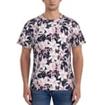 thumbnail image 1 of Vsdgher Lilies Flowers Print Men's Dry Fit Mesh Athletic Shirts Moisture Wicking Tennis T-Shirt Tops, 1 of 9